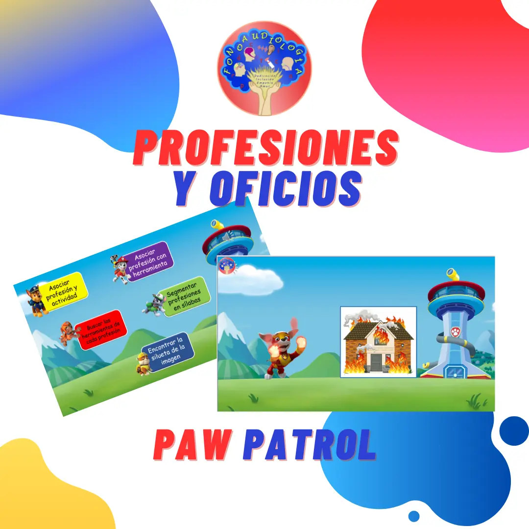 PPT profesiones y oficios con Paw Patrol