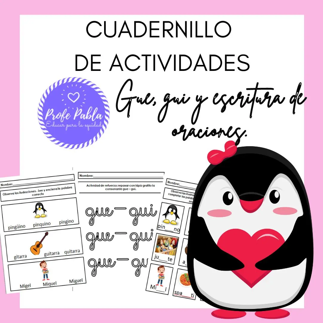 "Cuadernillo de actividades gue, gui y diáresis