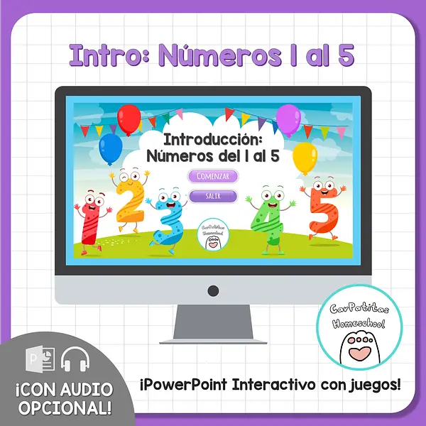 Números del 1 al 5 Para Niños