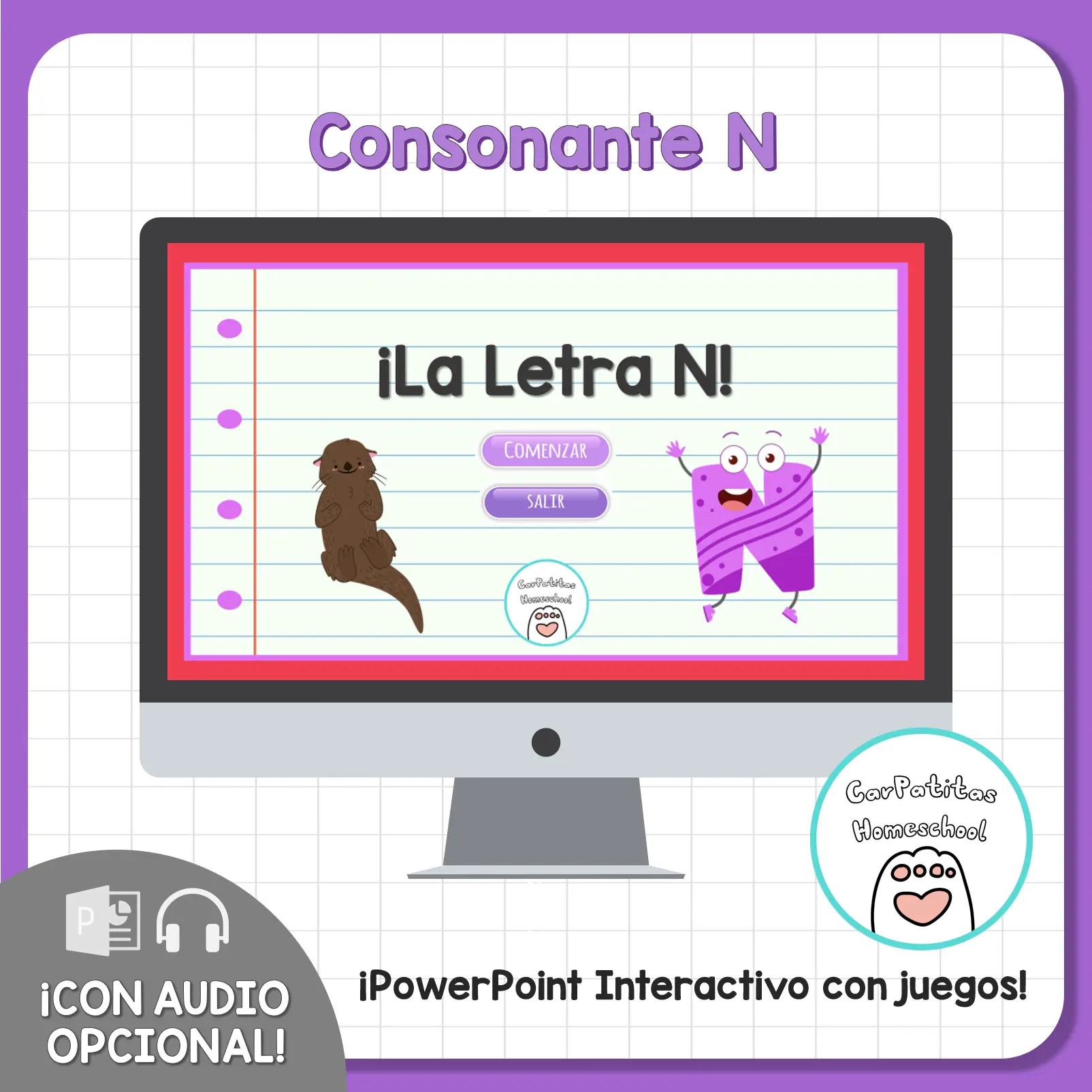 Letra N Para Niños