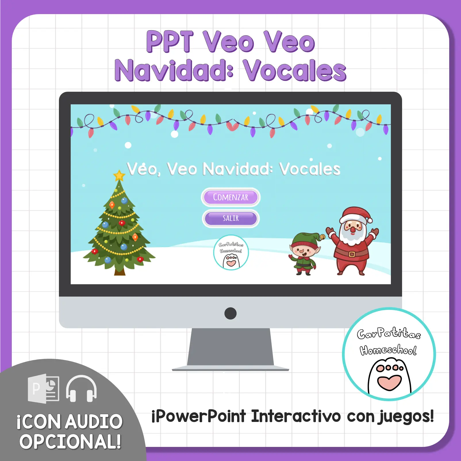 Veo Veo Navidad Vocales: Juego Educativo