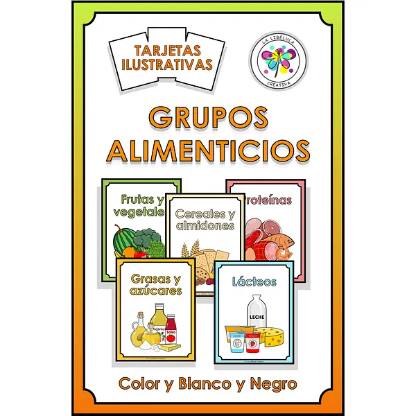 Spanish Flash Cards Alimentary Groups Food Tarjetas Grupos Alimenticios Comida