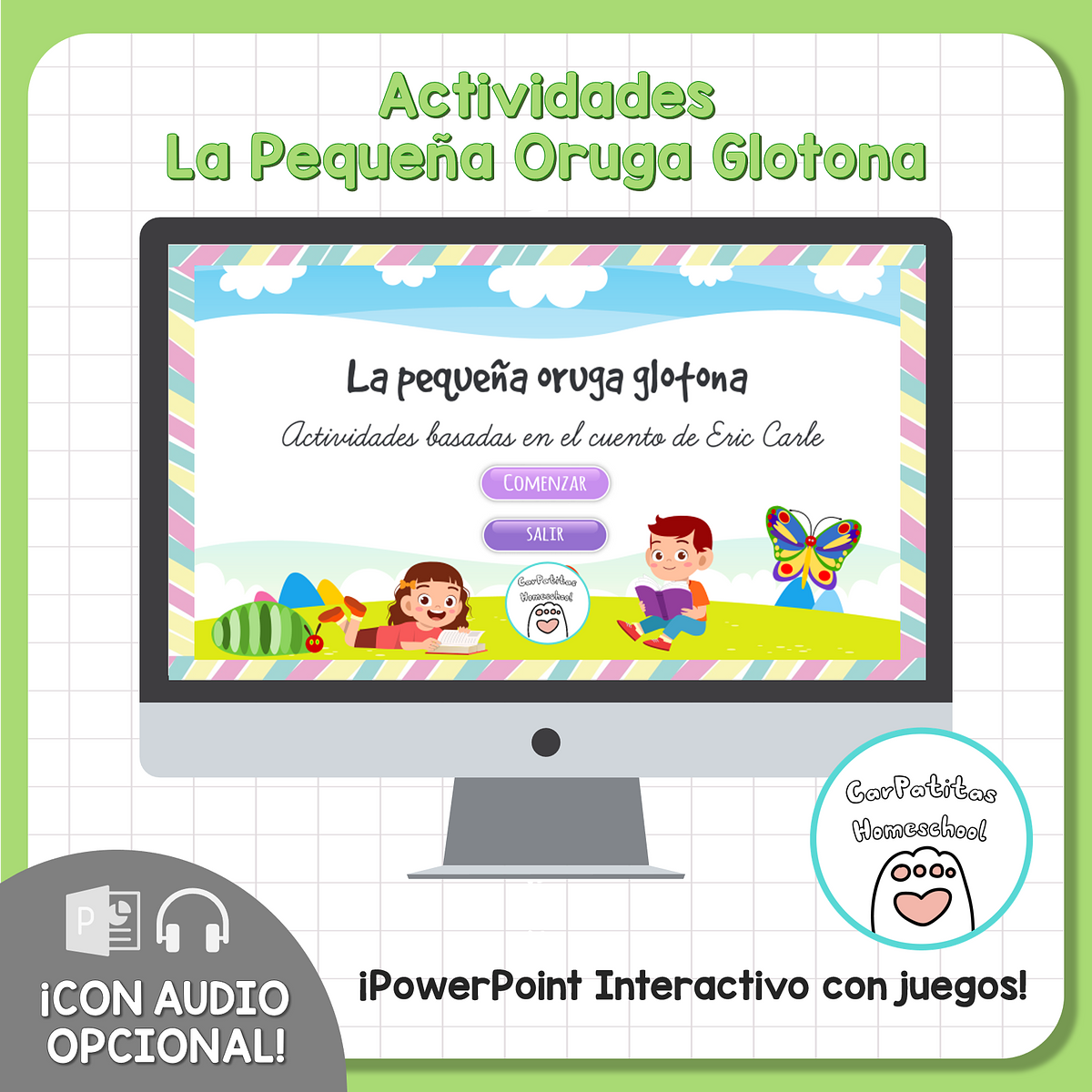 Actividades La pequeña oruga glotona | salduu.com