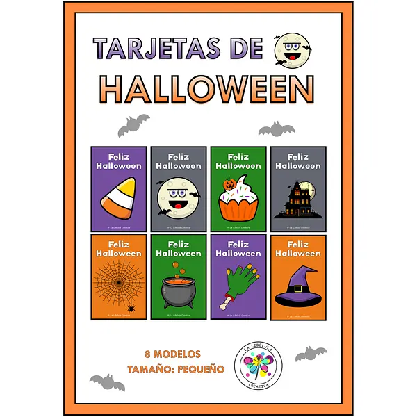 Spanish Halloween Tags Cards Characters Gifts Tarjetas Etiquetas Personajes 3