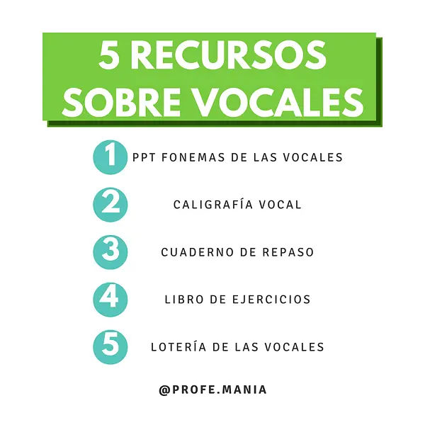 5 RECURSOS SOBRE VOCALES, PARTE 1