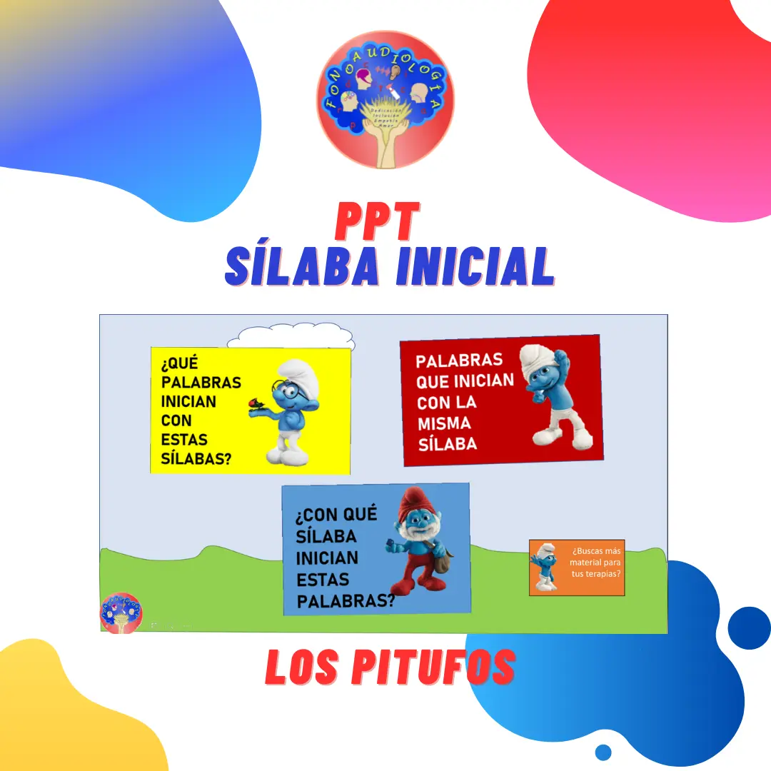 PPT Sílaba inicial con los pitufos