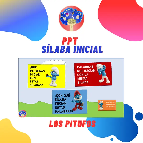 PPT Sílaba inicial con los pitufos