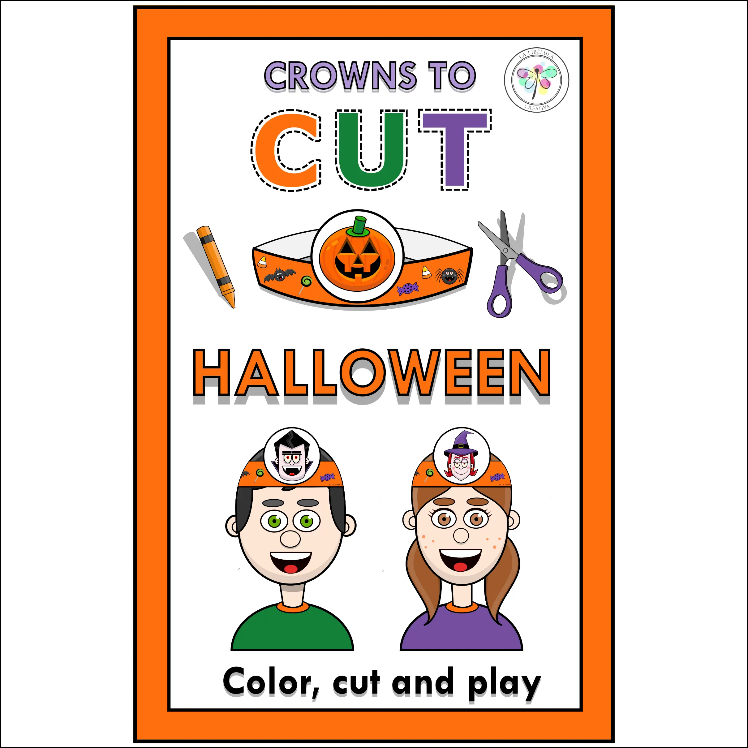 Crowns to Cut Hat Craft Headband Halloween Color October