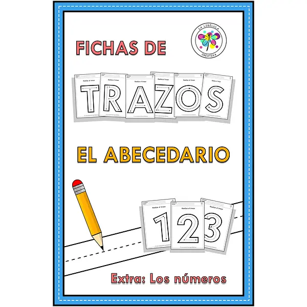 Spanish Tracing Alphabet Flash cards Tarjetas Ilustrativas Trazos Abecedario