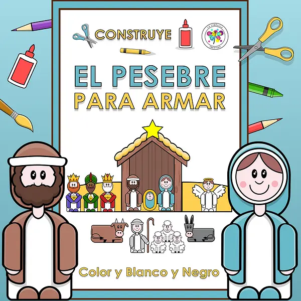 Spanish Build Christmas Manger Craft Construye Pesebre Navidad Puzzle