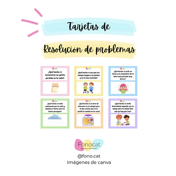 Tarjetas de resolución de problemas