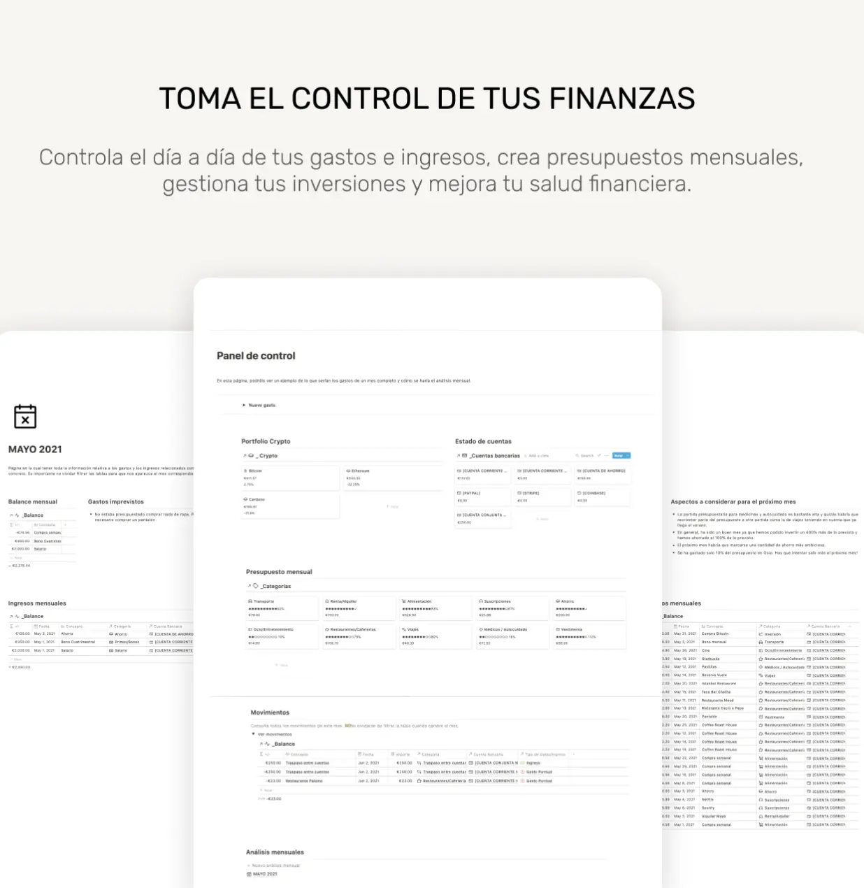 Finanzas y Crypto - Plantilla de Notion