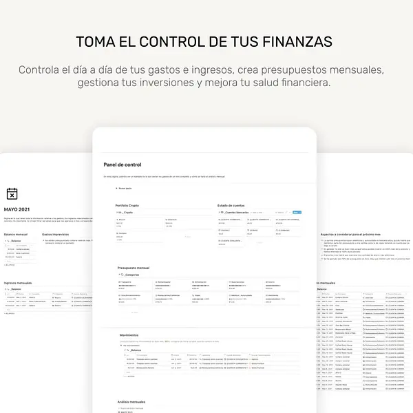 Finanzas y Crypto - Plantilla de Notion