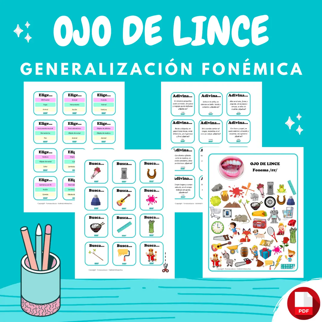 PACK: Generalización de fonemas - Ojo de lince