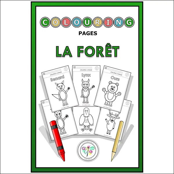 French Worksheets Coloring Forest Animals Colouring Pages Animaux La Forêt