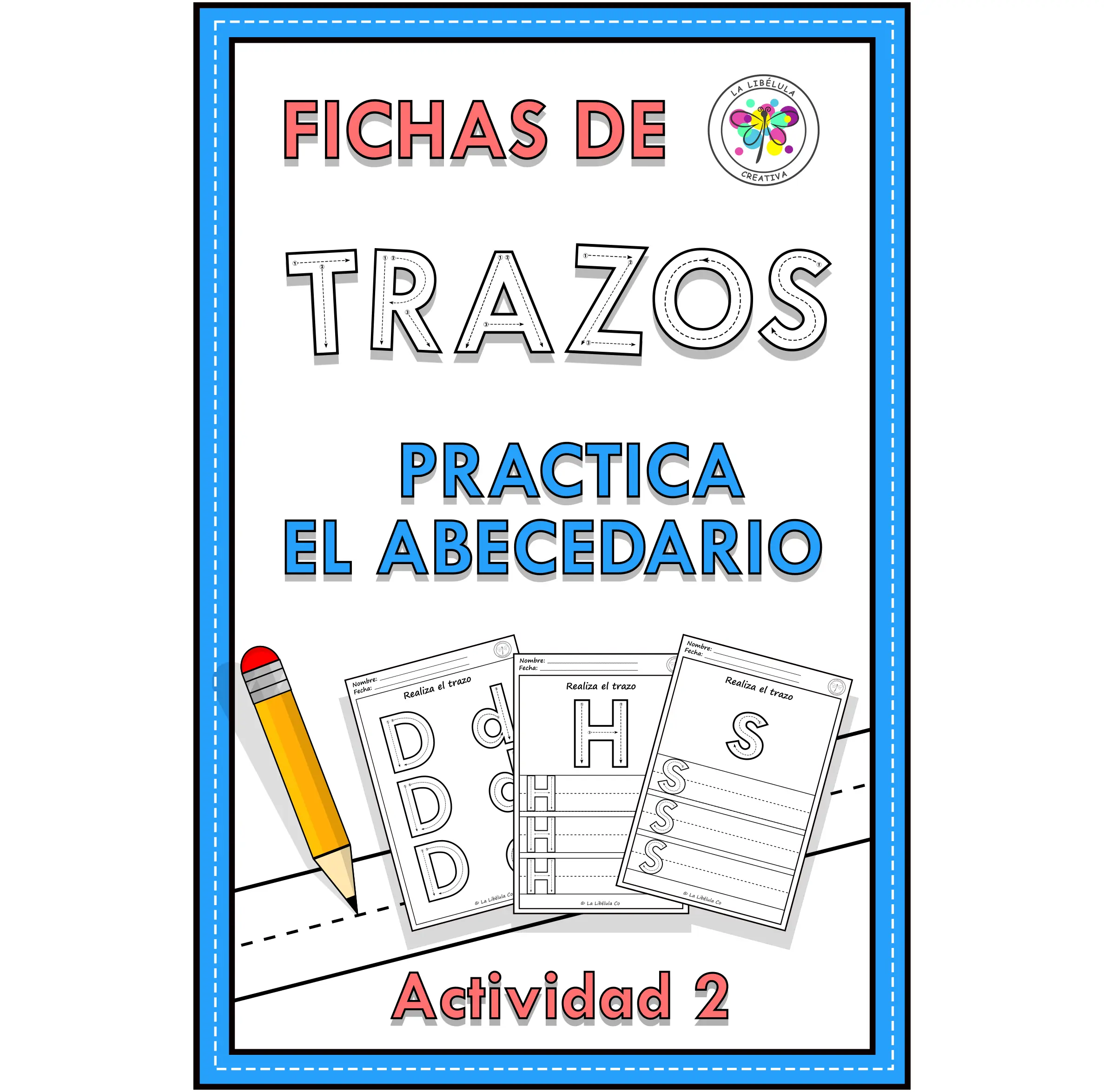 Spanish Tracing Alphabet Practice Fichas de Trazos Practica Abecedario Act 2