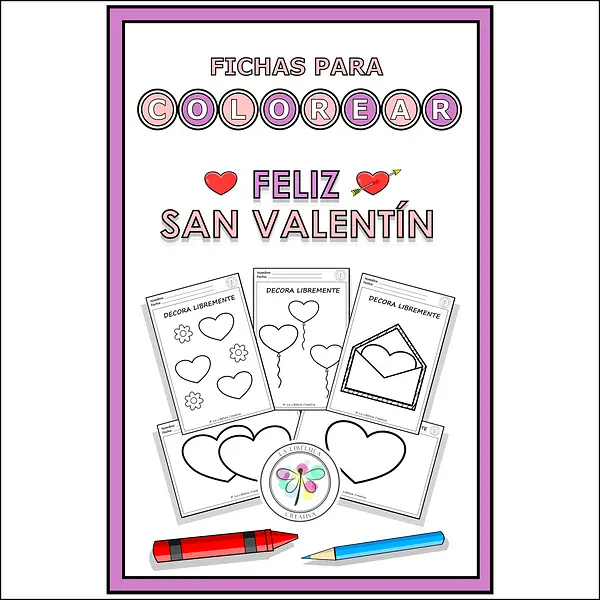 Spanish Worksheets Coloring Valentine´s Day Colorear San Valentín Gratis Free