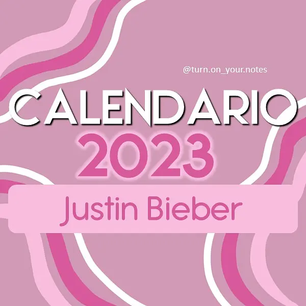 🫶📆💚 CALENDARIO JUSTIN BIEBER 💚📆🫶