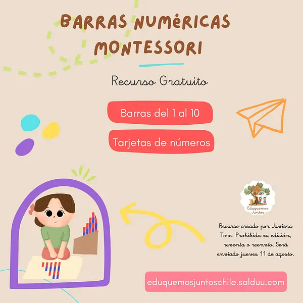 Barras Numéricas Montessori