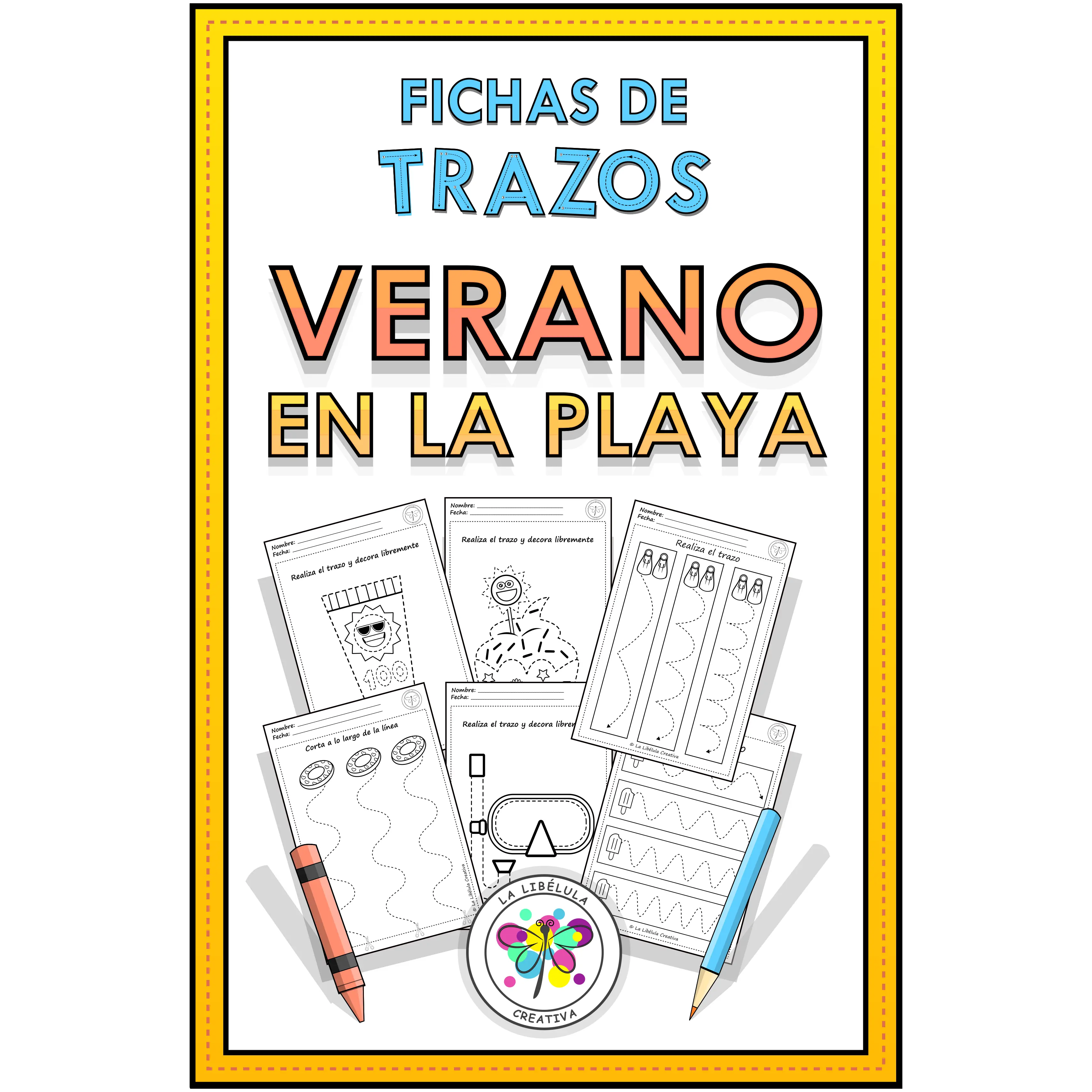 Spanish Tracing Activities Summer Beach Actividades Trazos Verano Playa