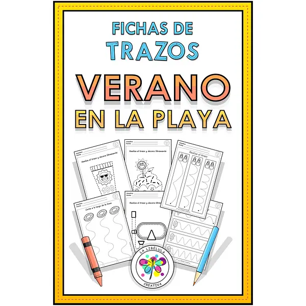 Spanish Tracing Activities Summer Beach Actividades Trazos Verano Playa