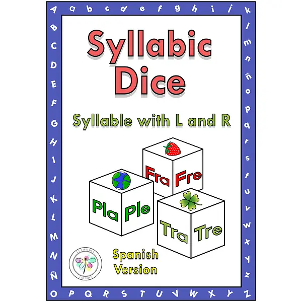 Spanish version Syllabic Dice Vocabulary Syllabary L and R Syllabary