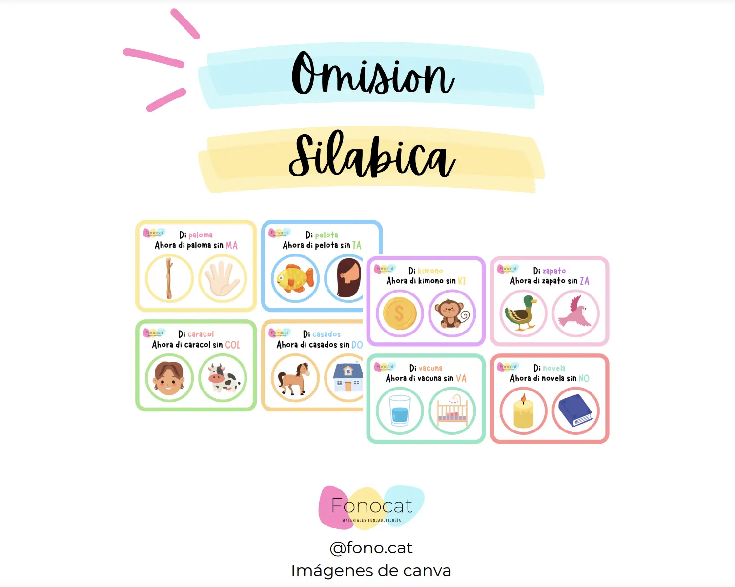 Tarjetas de omisión silábica (elige)