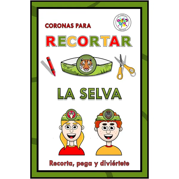 Spanish Crowns Hat Craft Headband Jungle Coronas Cortar Selva Animals