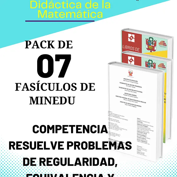 LIBROS DE MINEDU: COMPETENCIA RESUELVE PROBLEMAS DE REGULARIDAD, EQUIVALENCIA Y CAMBIO.