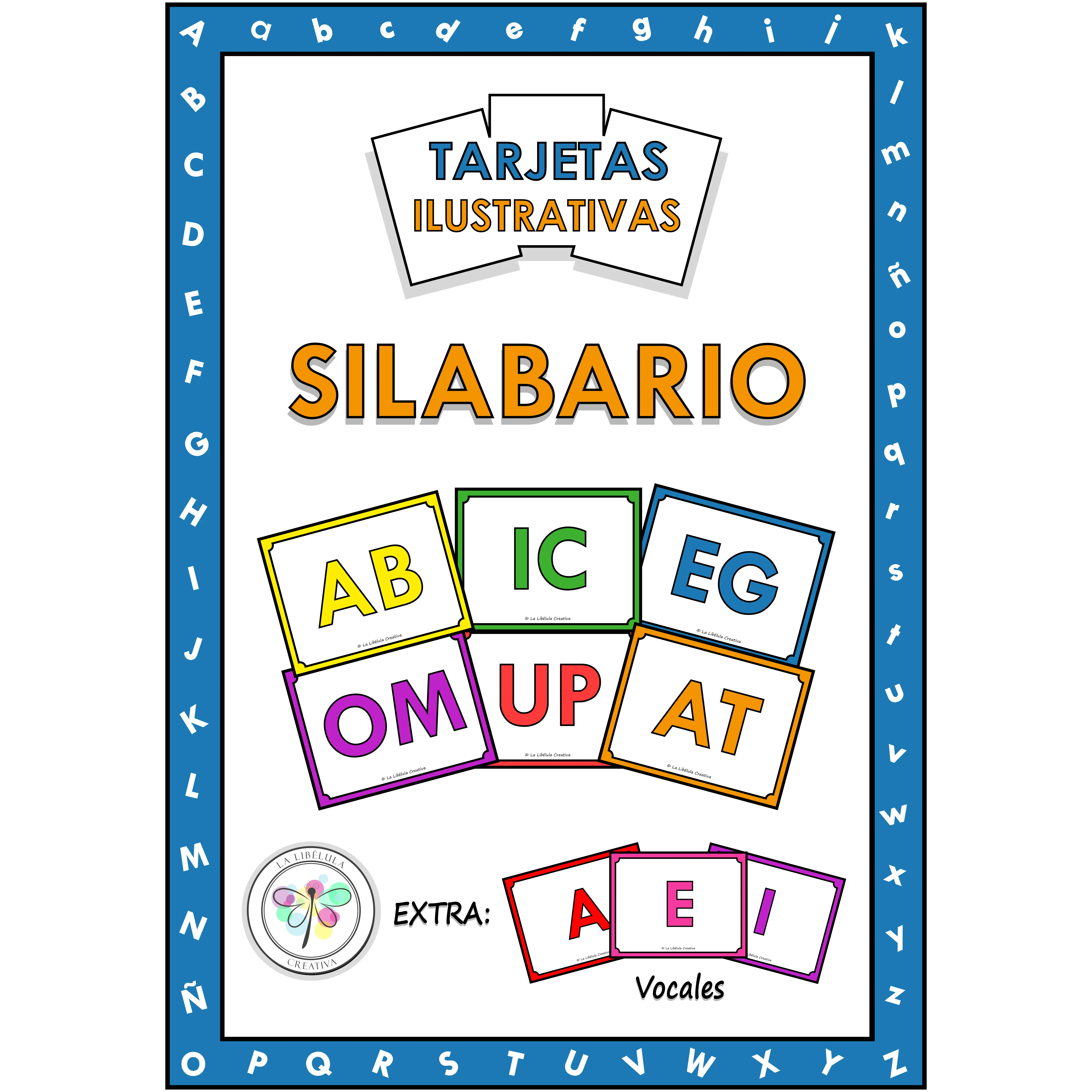 Spanish Flash Cards Syllables Capital Tarjetas Silabario Mayúscula Inversas