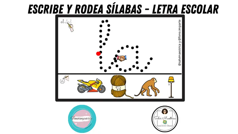 Escribe y Rodea Sílabas - Letra Escolar