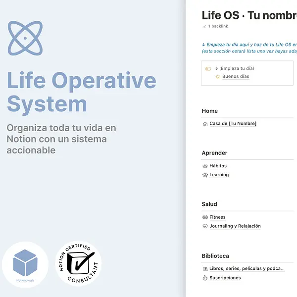 Life OS - Plantilla de Notion de Organización