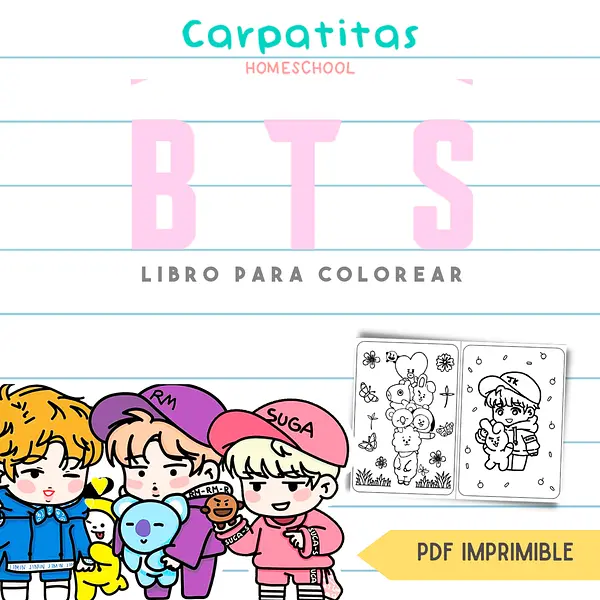 BTS/BT21 Para Colorear| PDF para imprimir