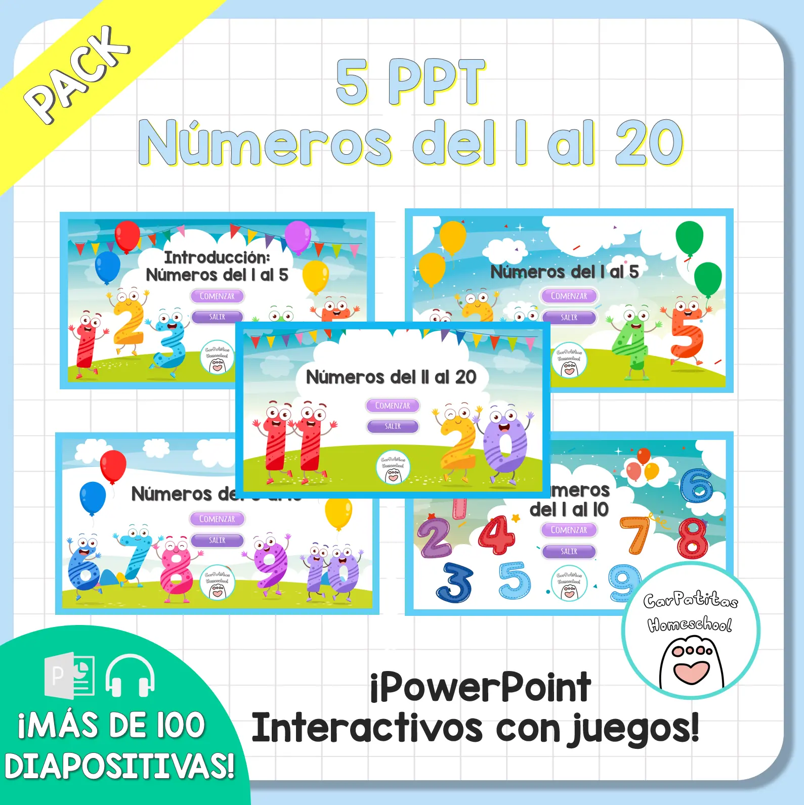 Pack Números 1 al 20
