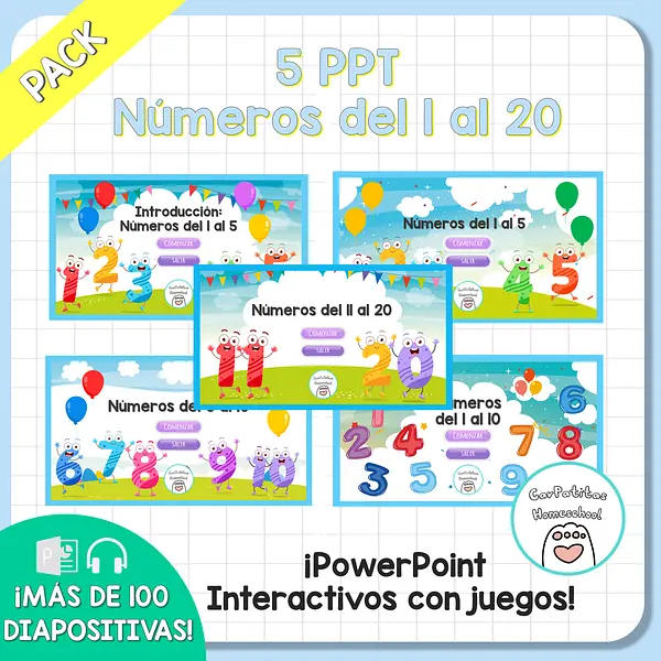 Pack Números 1 al 20