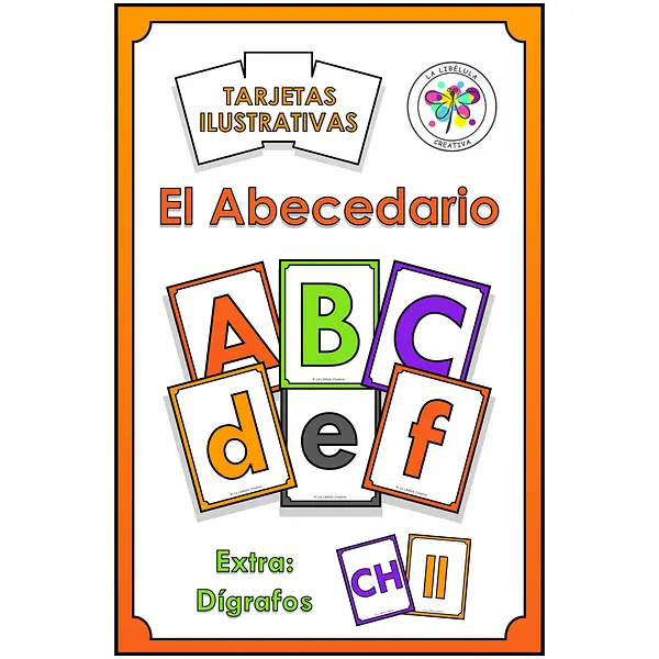 Spanish Flash Cards Alphabet ABC Digraphs Tarjetas Abecedario Dígrafos Halloween