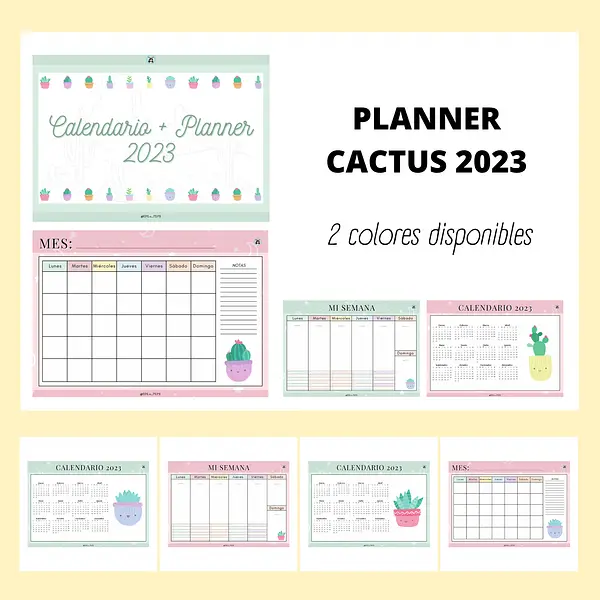 PLANNER CACTUS 2023 - GRATIS