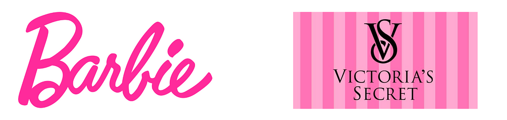 Logo de Barbie y de Victoria's Secret