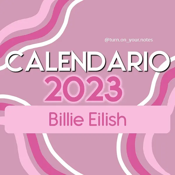 🖤📆💚 CALENDARIO BILLIE EILISH 💚📆🖤