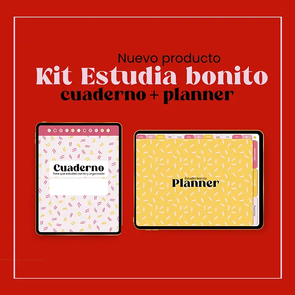 Estudia Bonito - Kit Papelería Digital Para Estudiantes