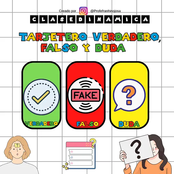 Tarjetero Verdadero, Falso y Duda