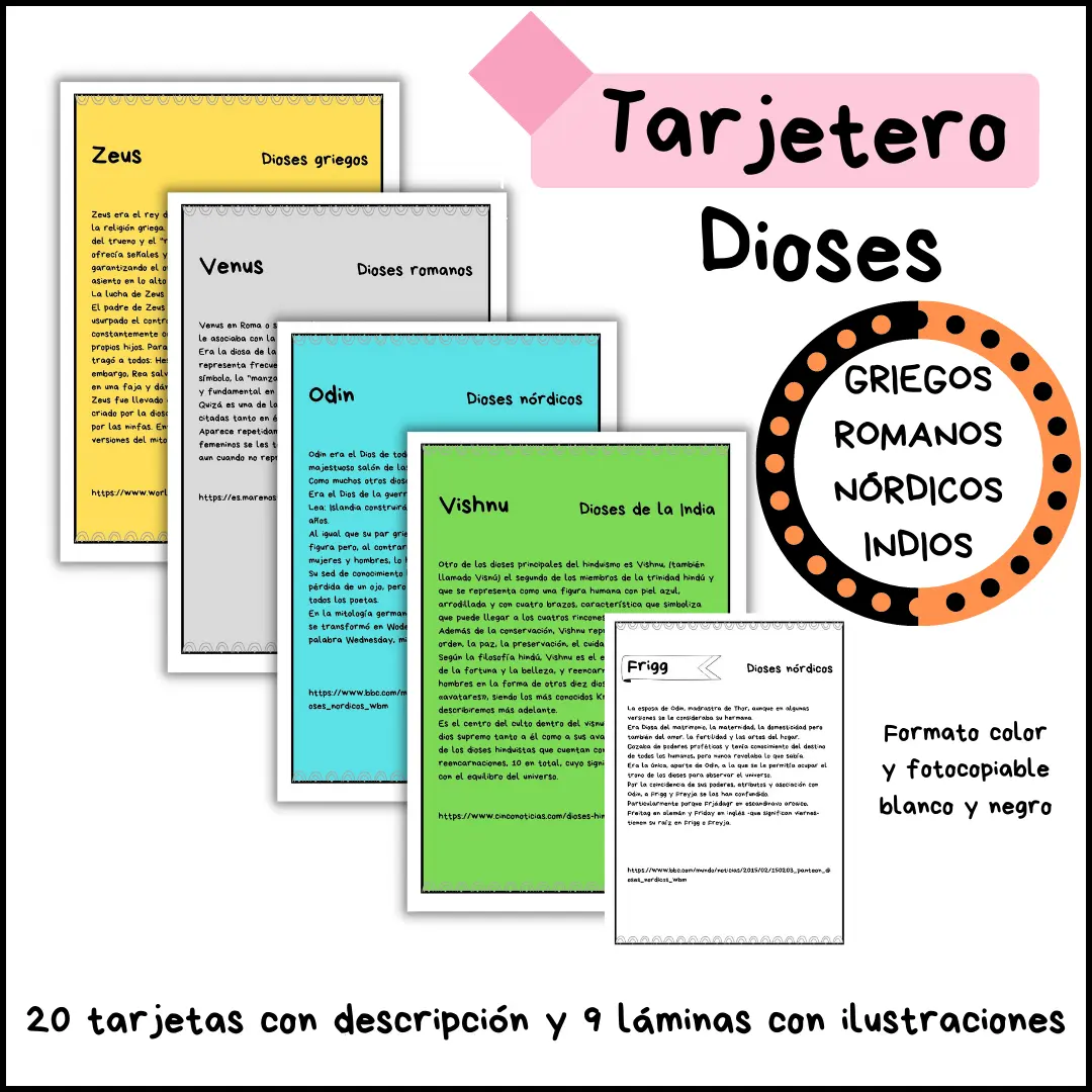 Tarjetero Dioses