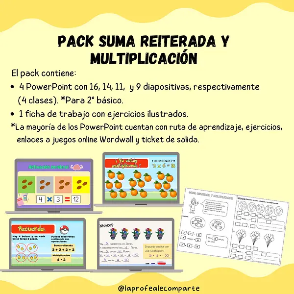 Pack Suma reiterada y multiplicación