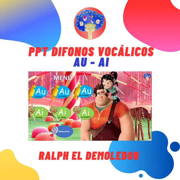 PPT Dífonos vocálicos AU, AI con Ralph el demoledor