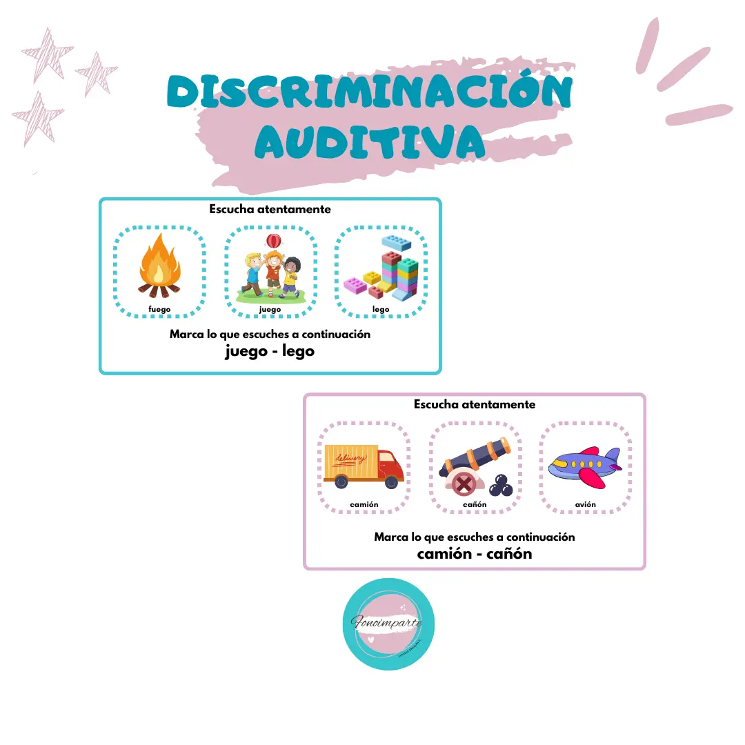 Tarjetas Discriminación Auditiva