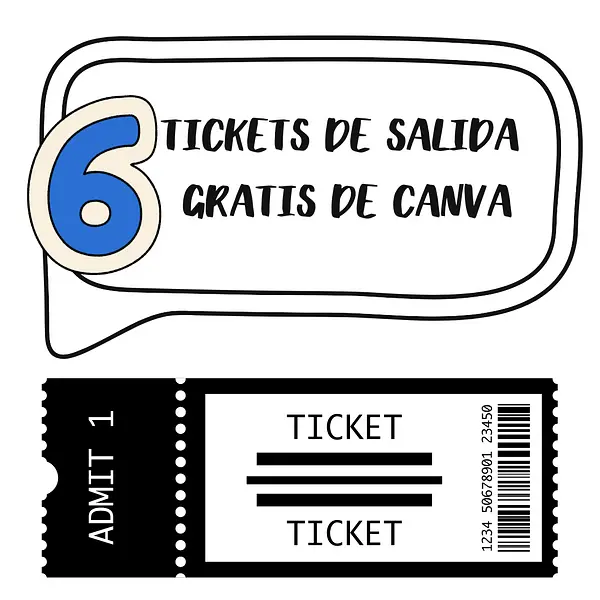 6 Tickets de salida gratis de Canva