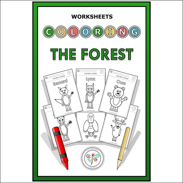 Worksheets Coloring Forest Animals Color Paint