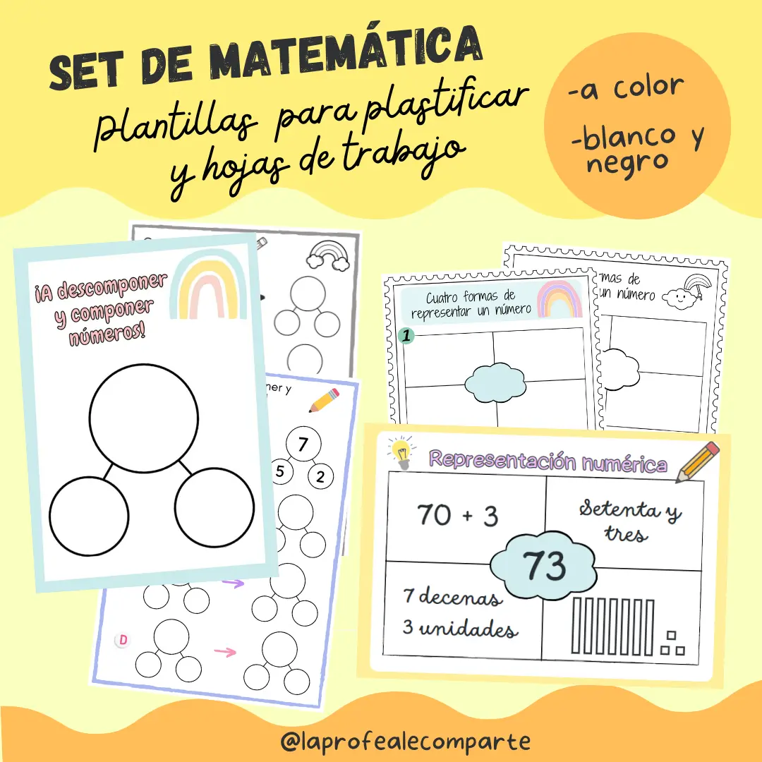 Set de plantillas matemáticas @laprofealecomparte