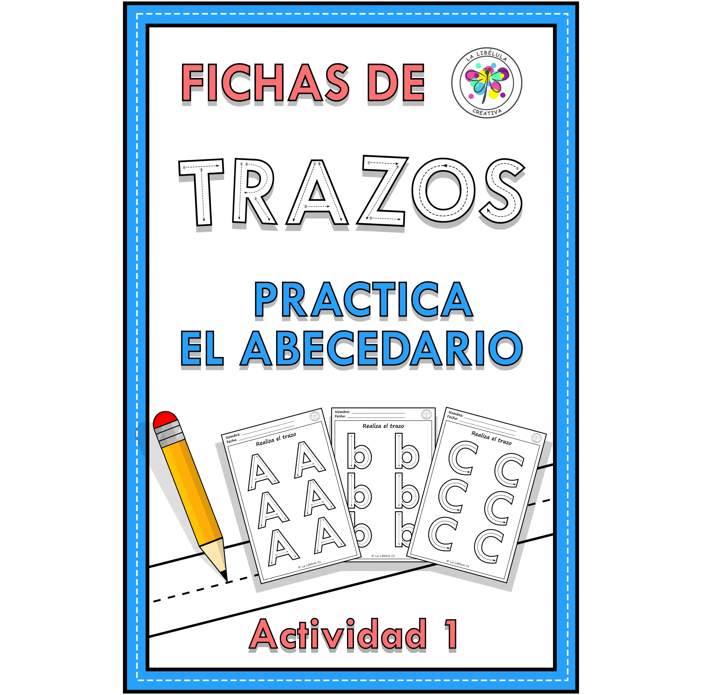 Spanish Tracing Alphabet Practice Letters Fichas de Trazos Practica Abecedario