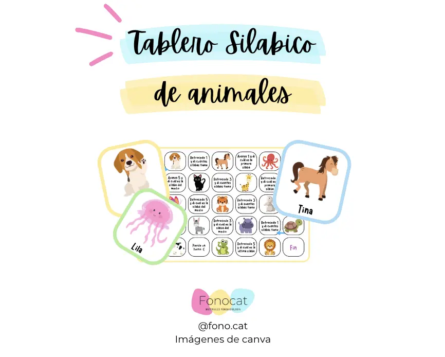 Tablero Silábico de Animales